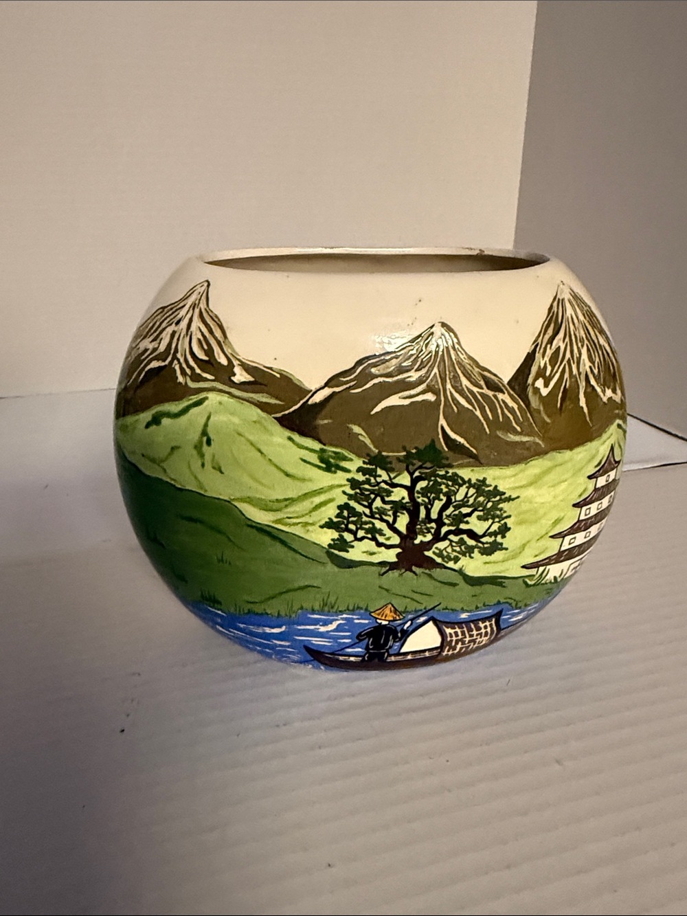 Vintage Nora Fenton Hand-Painted Ceramic Vase